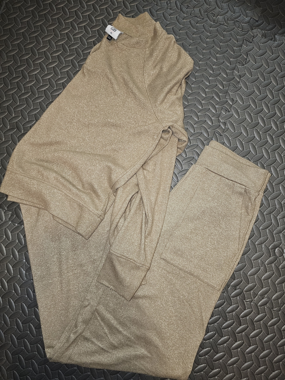 Cozy Knit Jogger Set - Tan